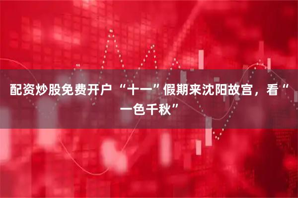 配资炒股免费开户 “十一”假期来沈阳故宫，看“一色千秋”